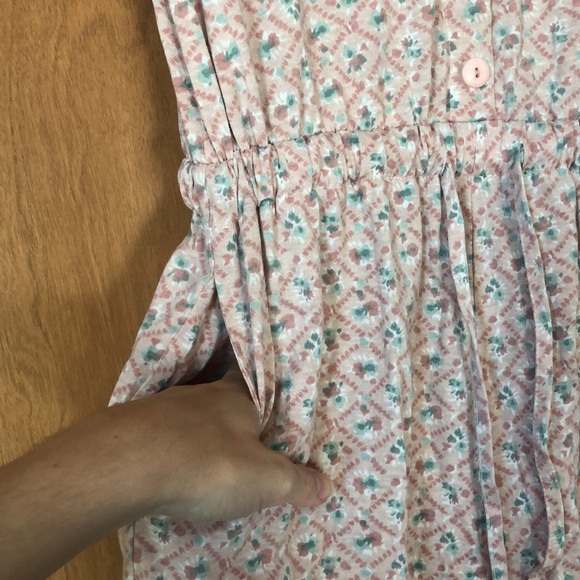 Headliners pink and teal cotton blend romper - Picture 4 of 10